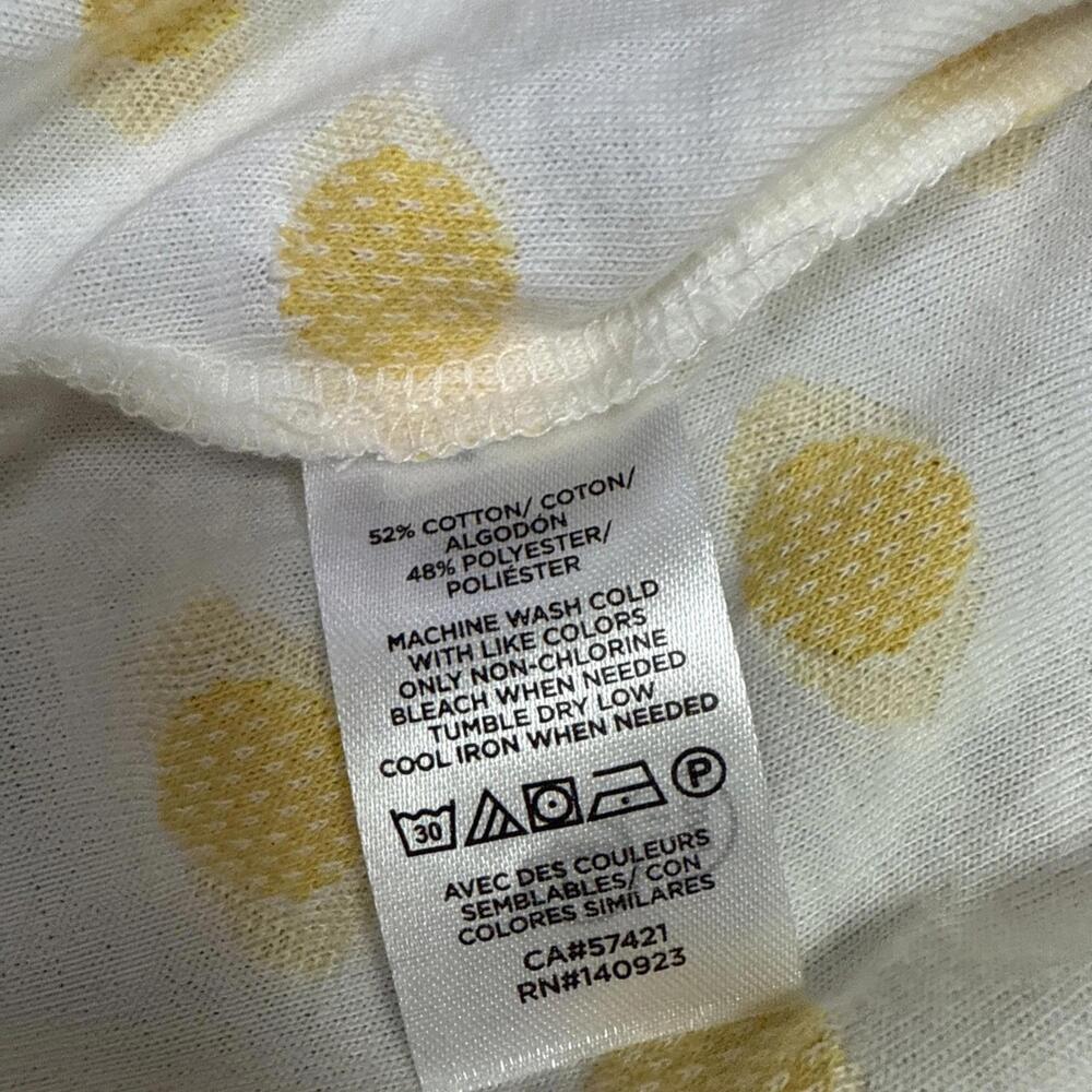 Loft Blouse White Yellow Long Sleeve Women’s Size XS - Picture 8 of 11